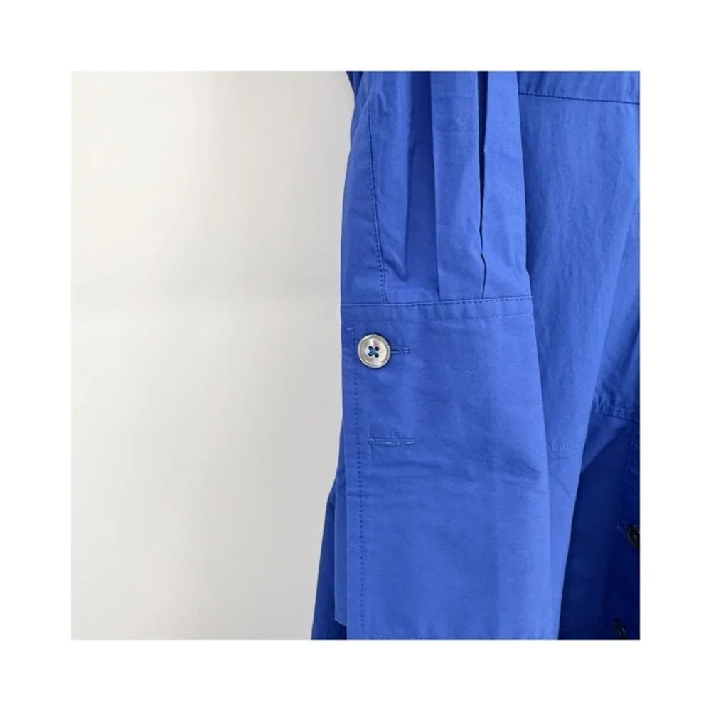 Co. Midi Length Blue Poplin Dress Size: XS - Picture 9 of 15